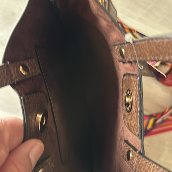 Brown crossbody bag with reversible strap, NWT - Picture 4 of 5